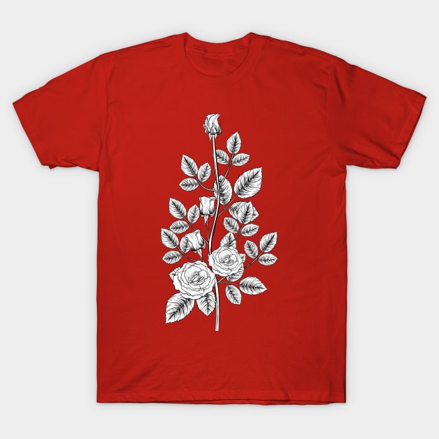 Vintage Rose T-Shirt by SWON Design